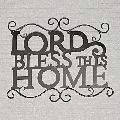 lord bless this home - placa metal decoração casa