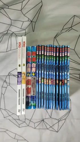 Lote de mangás Yuyu Hakusho 17 volumes coleção