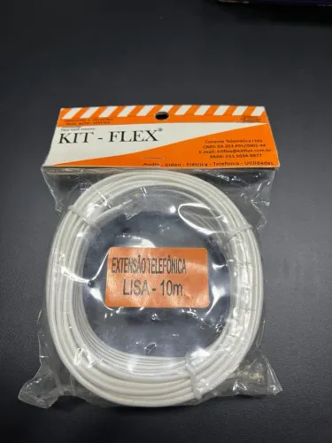 EXTENSÃO ELÉTRICA TELEFÔNICA LISA 10 METROS KIT-FLEX 