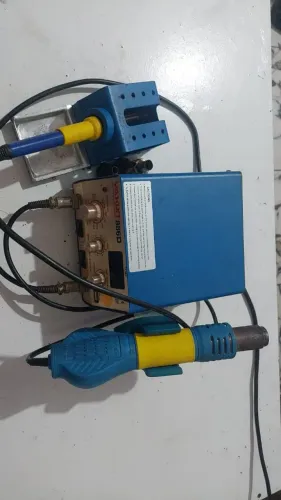 Estação De Solda E Retrabalho 2 Em 1 Ar Quente Yaxun 886d Cor Azul