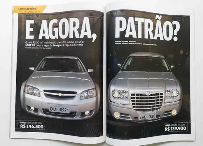Revista Auto Esporte - Omega V6 x Chrysler 300 C V6 2008