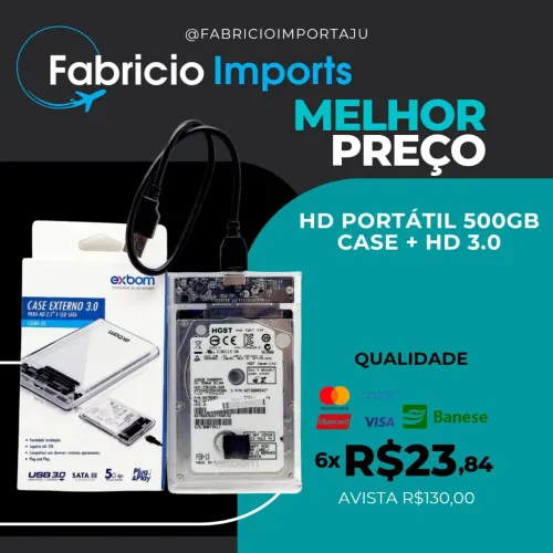 HD Portátil 500gb Case + HD Seagate