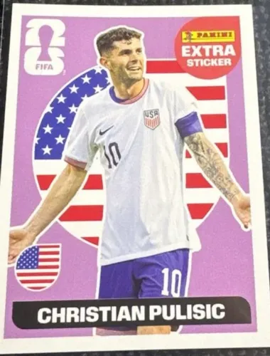 Figurinha Extra Legend Christian Pulisic Lilás Copa do Mundo 2026 Panini