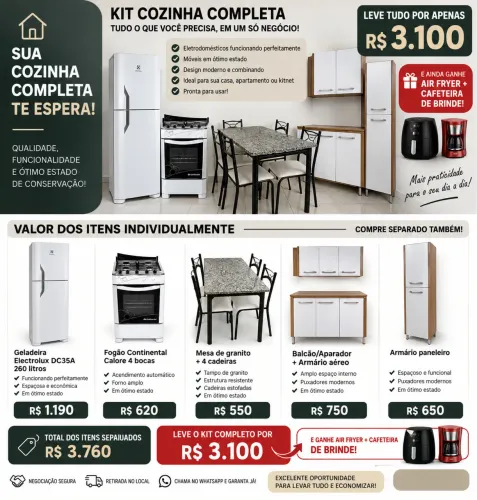 Kit Cozinha Completa + Brindes