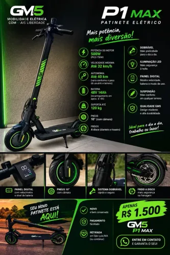 Patinete elétrico GM5