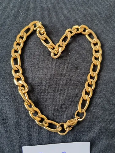 Pulseira em Aço com ouro 