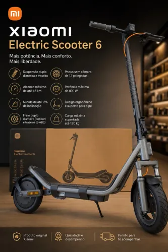 Patinete Elétrico Xiaomi - Scooter 6 - Novo, Lacrado!
