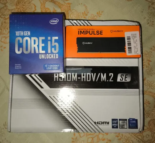 KIT H510M HDV/M2 SE + i5 10600KF + 1x8GB