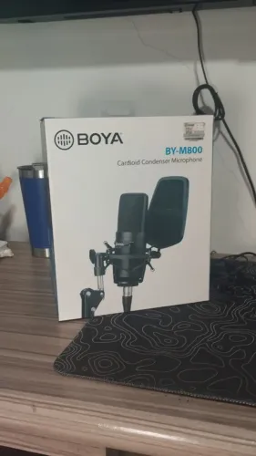 Microfone Condensador Boya By-m800 Profissional Novo Qualidade de Estudio Aceito Troca