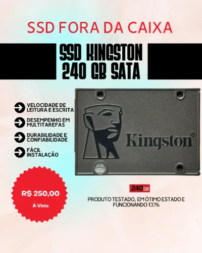 SSD 240 Gb Kingston (Fora da Caixa)