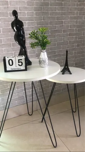 Kit de 2 mesas de apoio 