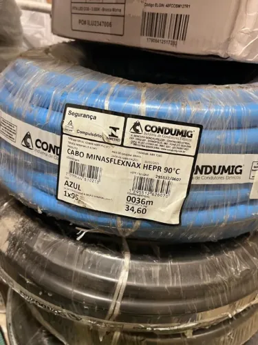 ROLO DE 36M CABO COBRE 1KV - 95MM  - KIT COM 4 UNIDADES (1 ROLO AZUL E 3 PRETOS) 