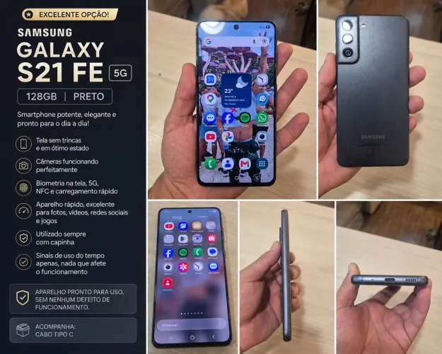 Samsung S21 FE 128GB - Funcionando Perfeitamente