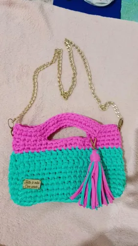 Bolsas crochê fio de malha