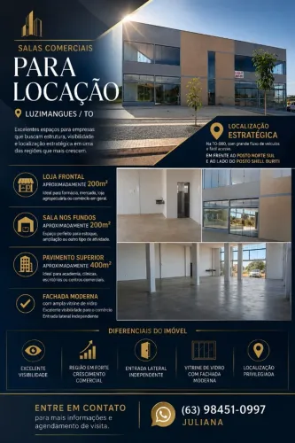 Sala comercial otima localização Luzimangues