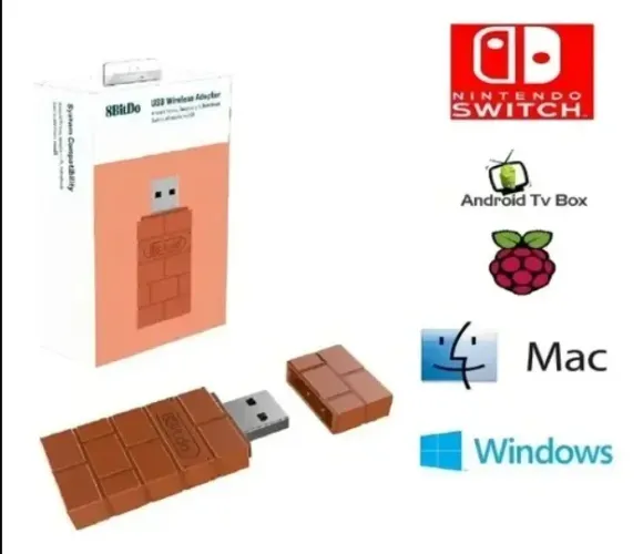 Adaptador 8bitdo pra nintendo Switch