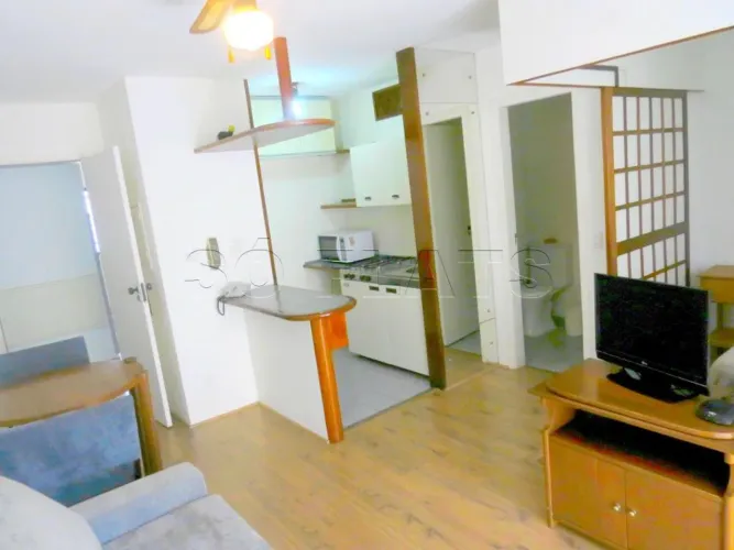 Apartamento totalmente mobiliado em Moema para locação com entrada imediata.