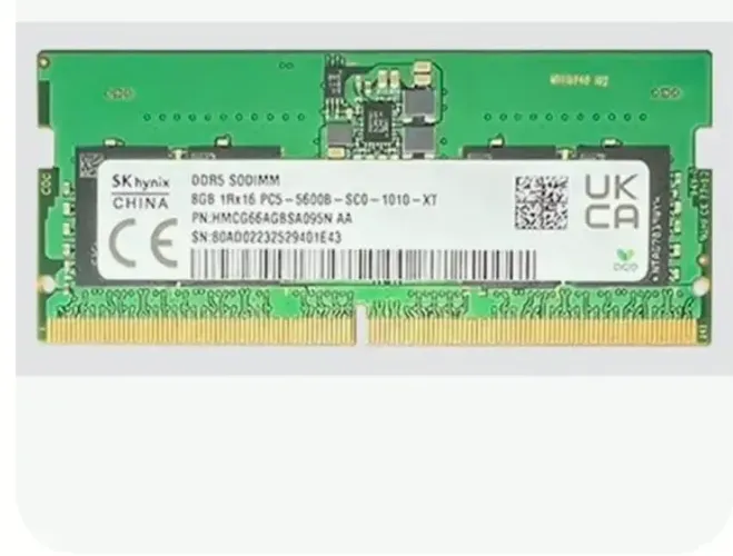 Memória RAM Crucial 8GB DDR5 5600MHz SODIMM Para Notebook (Nova/Lacrada)