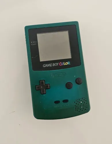 Game Boy Color original Nintendo, na cor Verde/Teal (Modelo CGB-001)