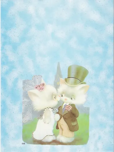 papel de carta gatos casando - cód 040