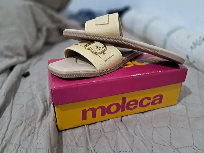 Sandália Moleca napa sardenha neo - Manteiga - tam 38