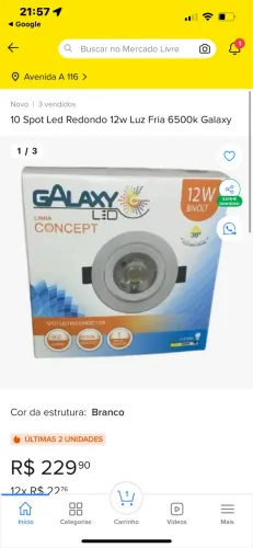 10 Spot led moderno faço entrega