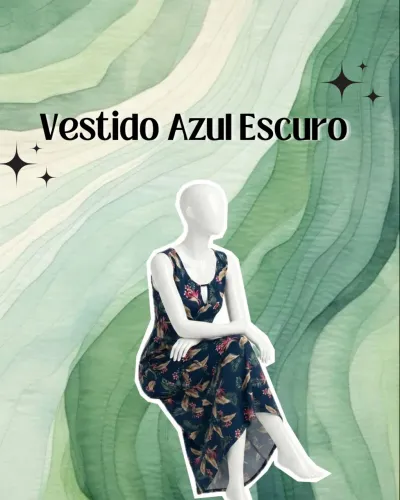 VESTIDO AZUL ESCURO
