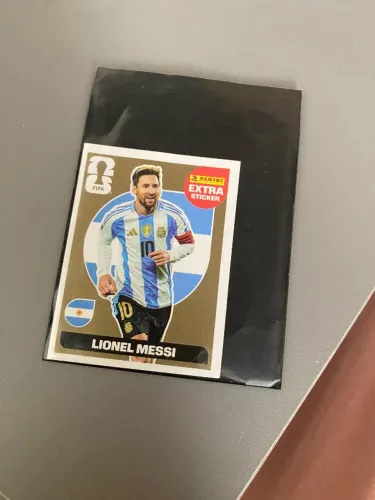 Figurinha Messi Extra Sticker Gold Original