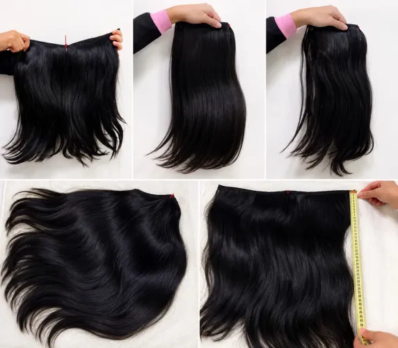 Cabelo Humano Brasileiro Natural 45cm - 200g | Mega Hair de Alta Qualidade