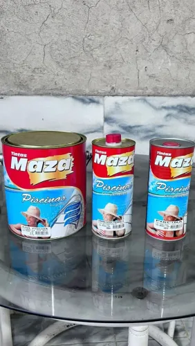 Kit PU azul piscina alvenaria e fibra, tinta  catalizador e diluente