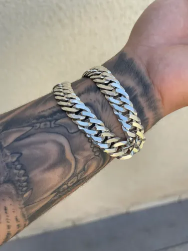 Pulseira de prata 925 13mm