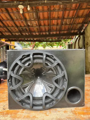 Subwoofer Bravox BK12-D4 12? 350W RMS + Caixa Dutada