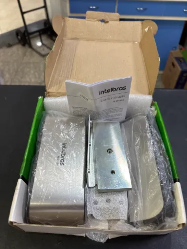 Fechadura magnética eletroímã Intelbras fe 21150 d c/ sensor - NOVA