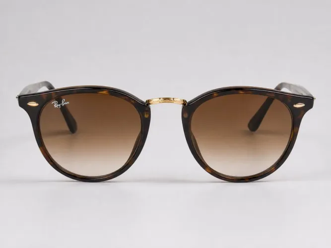 Óculos de Sol Ray-Ban Original Tartaruga com Ponte Dourada - Estilo Vintage Premium