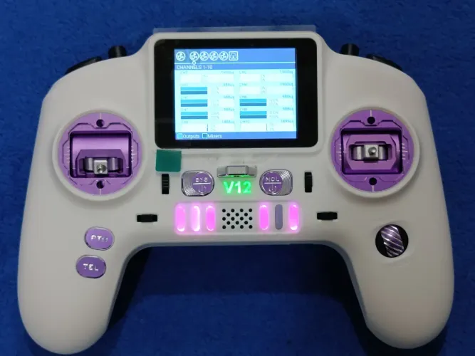 Helloradio V12 MAX CNC - Branco e Roxo