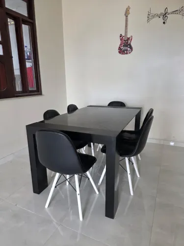 Mesa e 6 Cadeiras - Vidro - NOVA