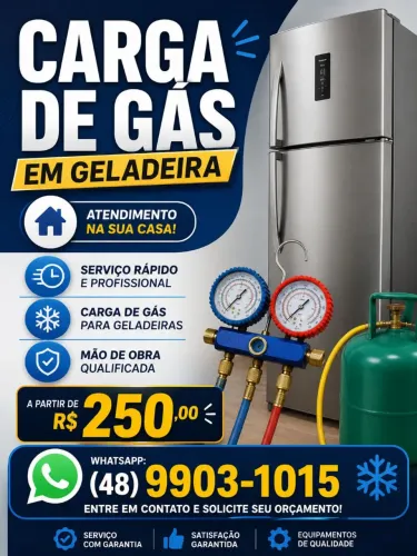 Gás em geladeira