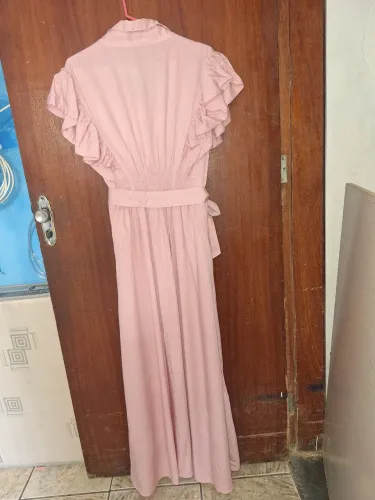 Vestido longo rosa 
