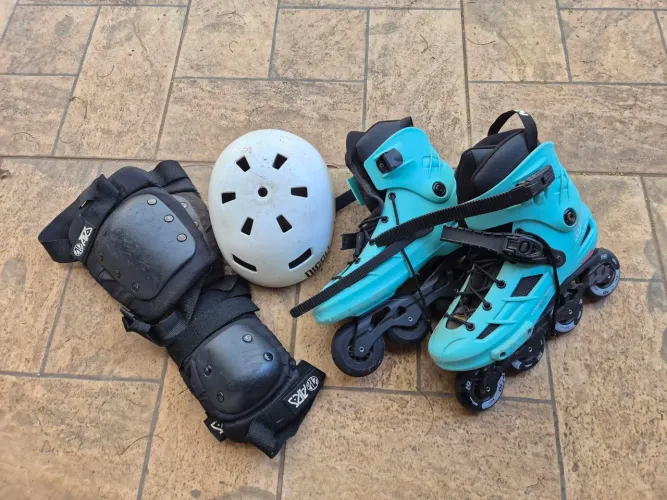 Patins HD inline New Skull Abec-9 tamanho 42