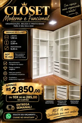 Super Promoção de Closet!