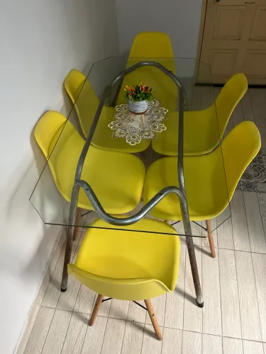 Mesa vidro 6 lugares