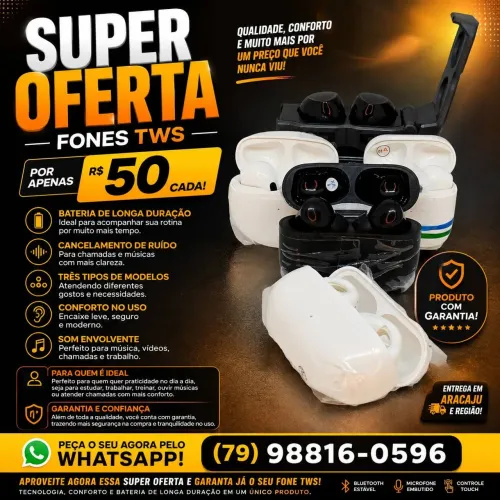 Super fones bluetooth qualquer modelo R$50,00