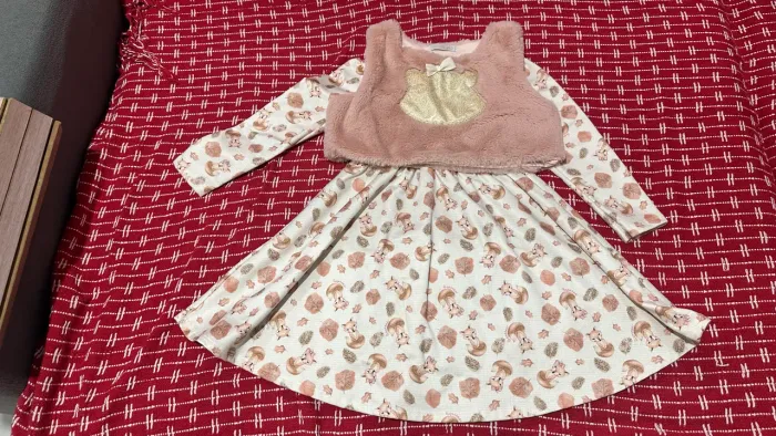 Vestido infantil + colete