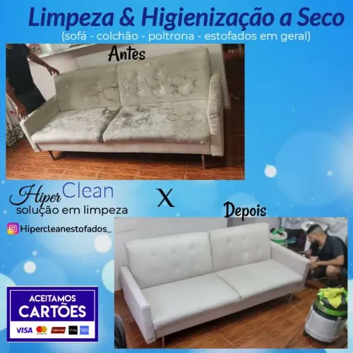 Precisando limpar seu sofá ou estofados? Hiperclean lavagem a seco 