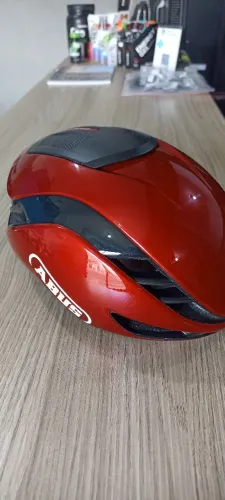Capacete Ciclismo Abus Gamechanger 2.0 Aero Vermelho Tamanho M