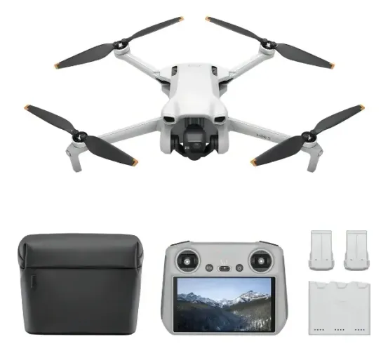 Drone Dji Mini 3 Combo Fly More Rc, 3 Baterias 4k Gl Cor Cinza (NOVO com Caixa Aberta)