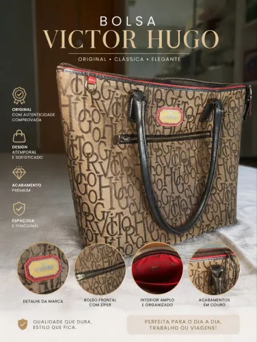 Bolsa Victor Hugo Original Feminina Monograma
