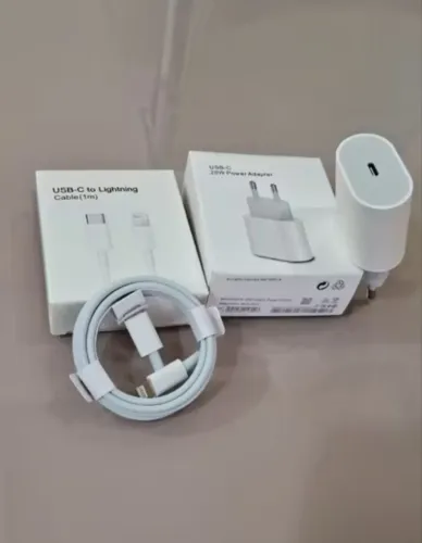 Kit Carregador iPhone Turbo Tipo-C 20W + Cabo Lightining para IPhone Carga rápida
