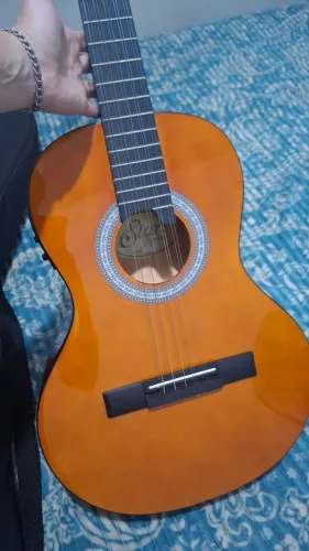 Viola Caipira Acústica Giannini. Acompanha capa, dedal e bateria.