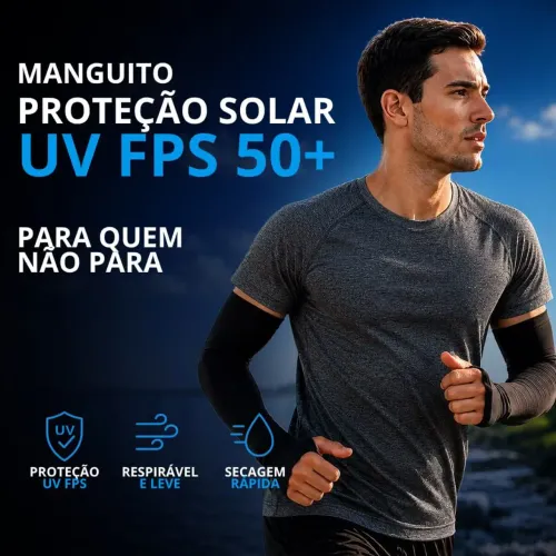 ? Manguito de Proteção Solar UV FPS 50+ | Conforto e Proteção para Suas Atividades